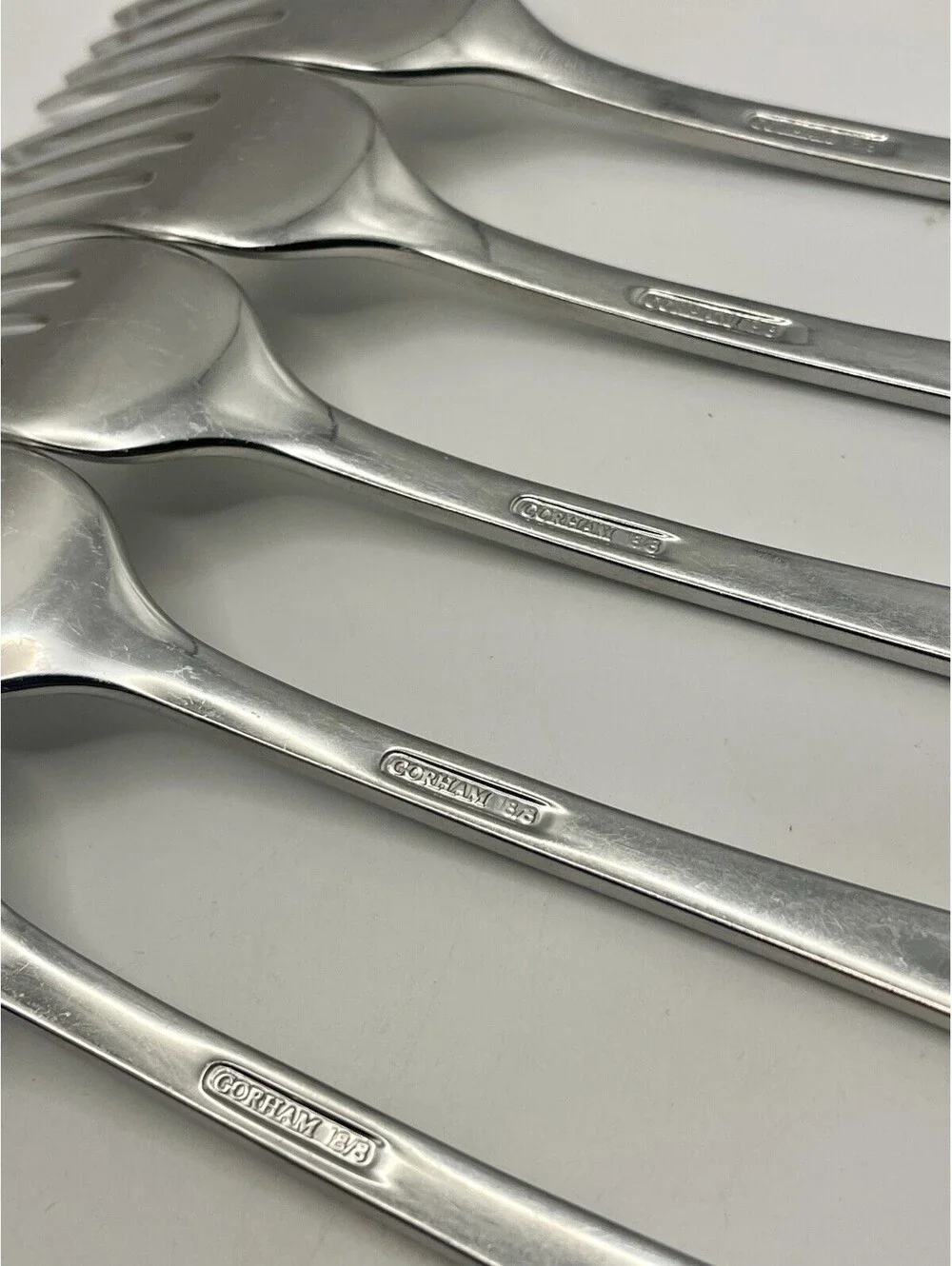 (5) Gorham TRILOGY Stainless 18/8 Salad Fork Lot ~ 7”